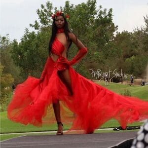 Sizzling hot one of a kind red dress